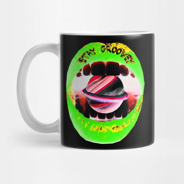 Stay groovy - Hybrid green retro lips by Trippy Critters